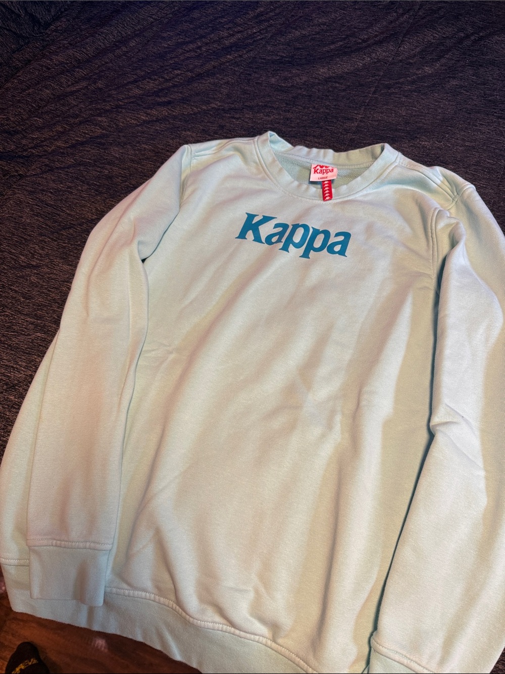 Kappa Pastel Blue Crewneck with Blue Logo